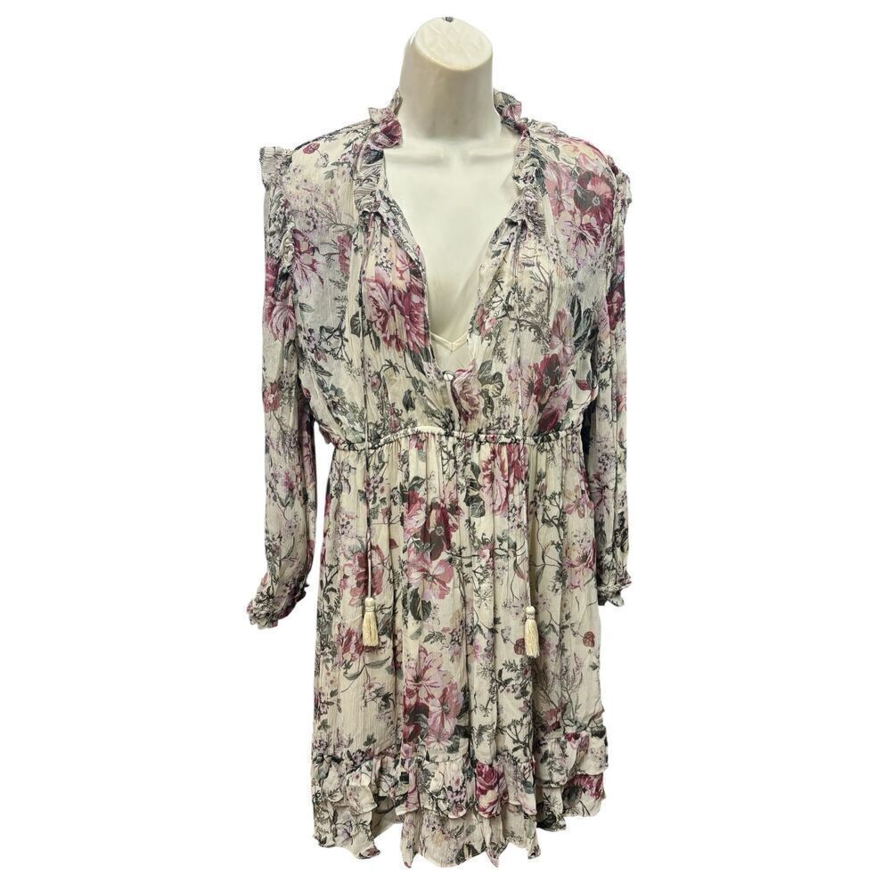 Secret Mission Floral Mini Dress in Silk NWT Size Small